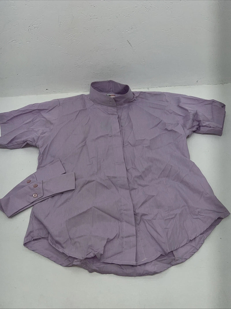 New Women’s Purple EQUISTAR Short Sleeve English Riding Shirt. 42 G-32