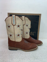 New Children’s Brown DBL Barrel Cowboy Boots. 4451402 2.5 2 1/2. 23-138