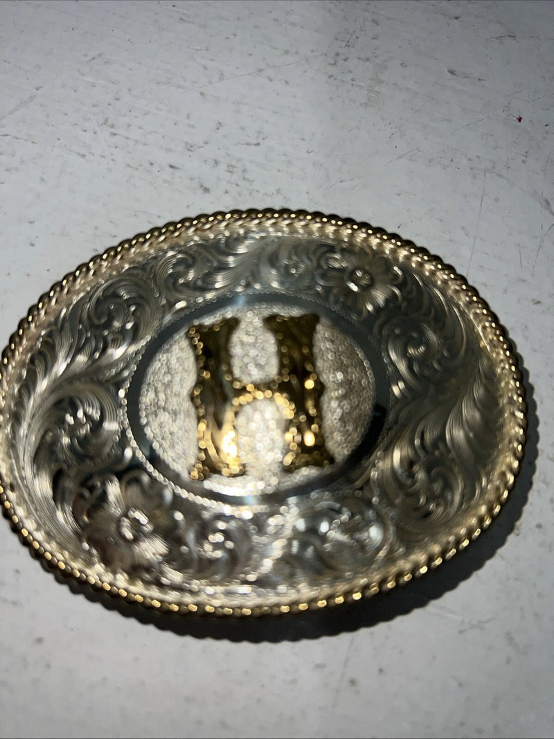 New Womens Award Design “H” Gold Belt Buckle. 1212H A-106