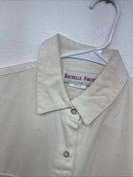 New Women’s Rochelle Forest Yellow Design Long Sleeve Button Up Medium MM-64