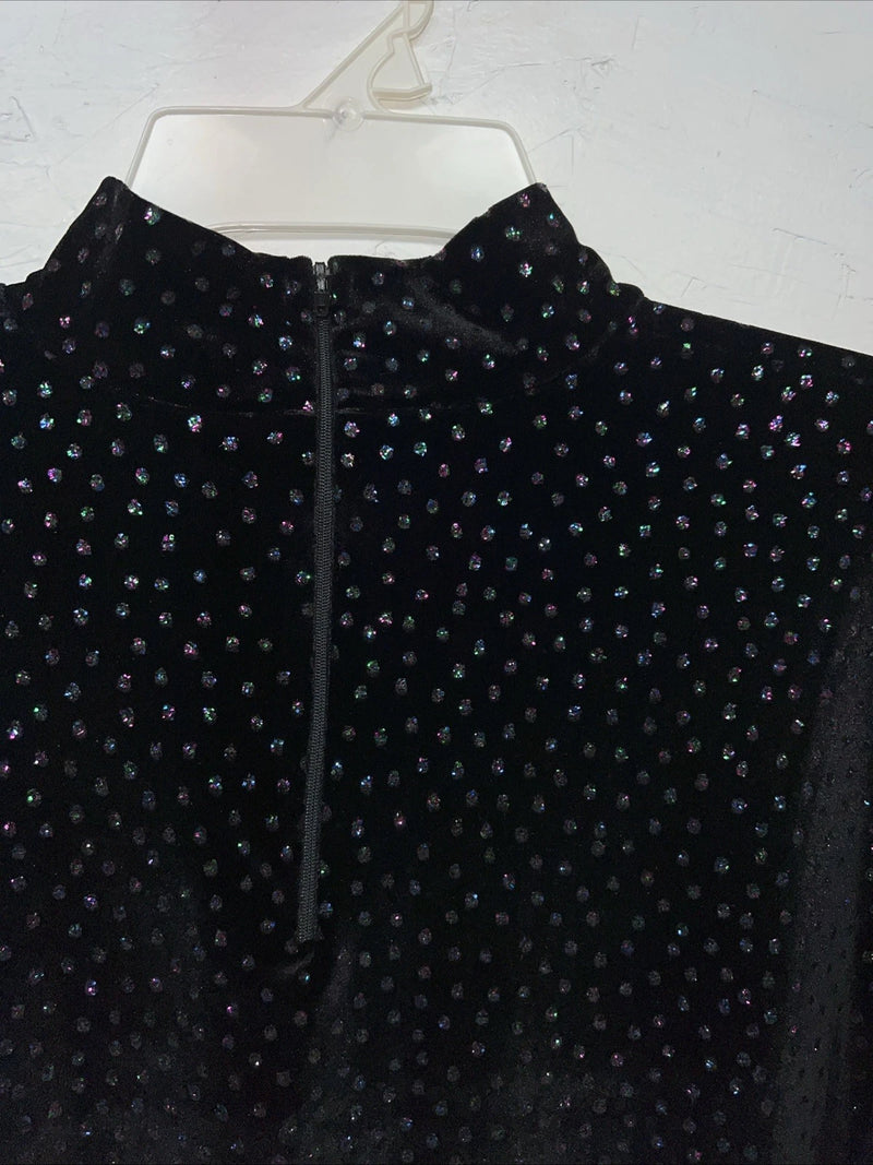 New Women’s 1849 Authentic Ranchwear Black Multicolor Long Sleeve Shirt S WW-19