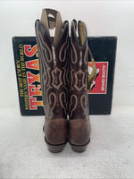 New Men’s Brown Texas Brand Cowboy Boots. 4731 9 M. 3-62