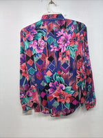 New Women’s Wrangler Multicolor Design Long Sleeve Button Up Small TT-104