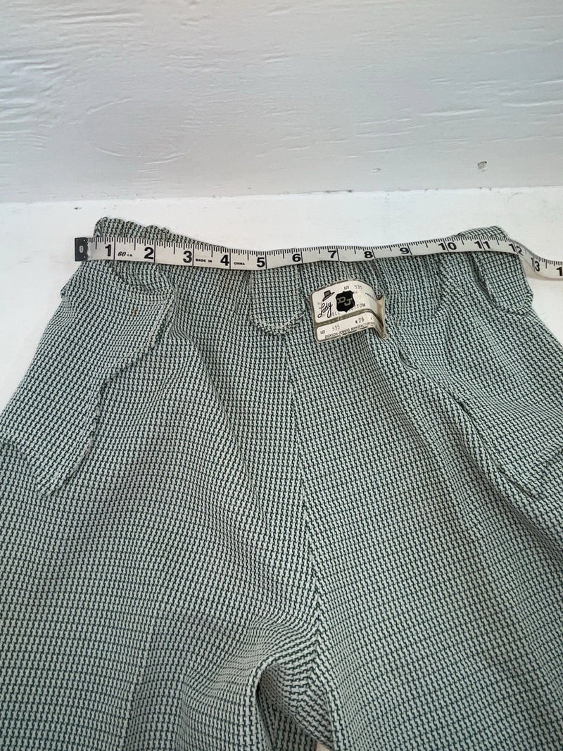 New Vintage Green Checkered Dickson Jenkins Polyester Pants #535 ZZ-63