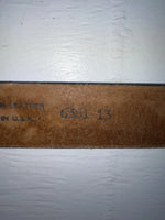 New Brown Genuine Leather Chambers Tooled 34” Belt #6381/13 Z-131