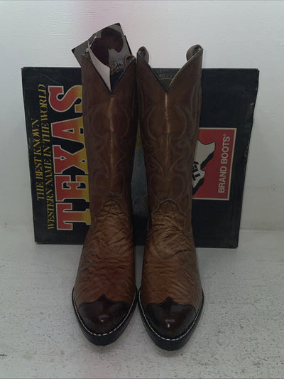 New Men’s Brown Texas Brand Cowboy Boots. 1081 9 D. 3-54