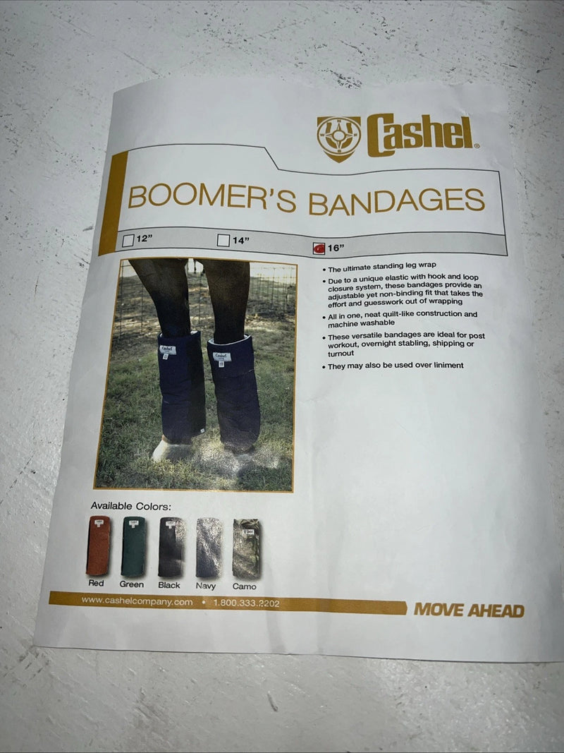 New Cashel Red Boomers Bandages Standing Wraps 16” EE-41