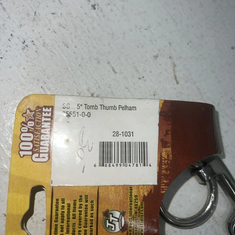 New Tough 1 SS 5” Tomb Thumb Pelham Bit #25551 BB-514