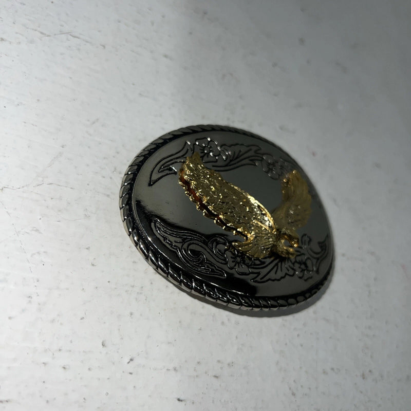 New Women’s Western Express Inc Gold Silver Buckle With Eagle. ME-30 A-129