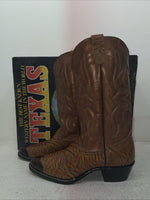 New Men’s Brown Texas Brand Cowboy Boots. 1081 8.5 8 1/2 E E. 3-88