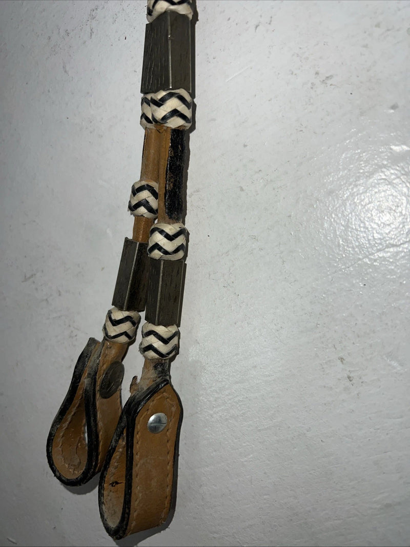 New Congress Leather Beads Browband Headstall #6855 U-29