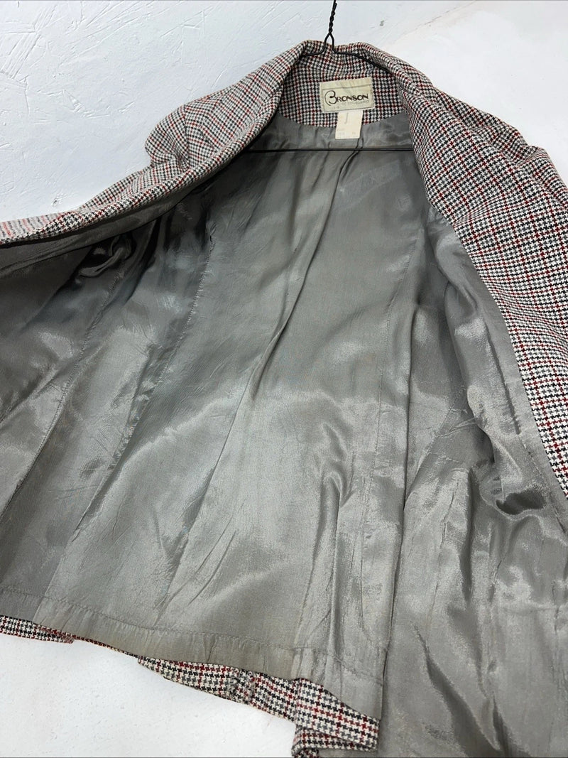 New Womens Red Plaid Bronson Work Blazer 13/14 #4400 UU-12