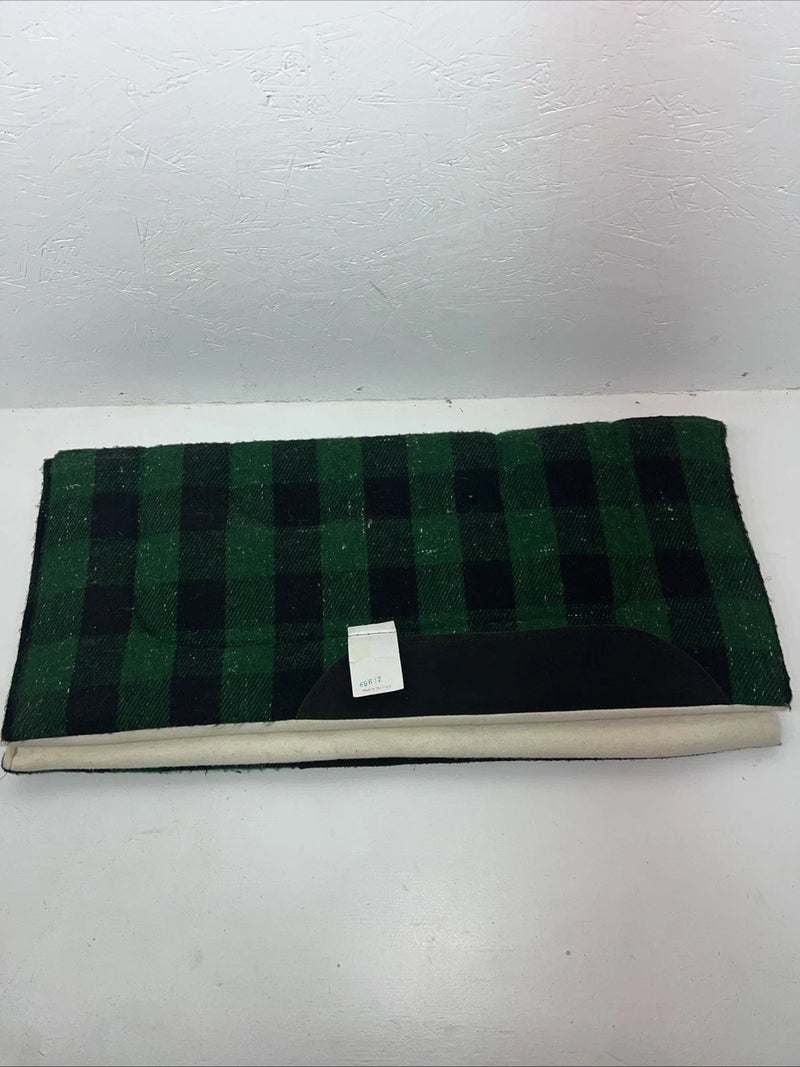 New Green Plaid Wool Saddle Pad 31x31 #9612 Pad-2