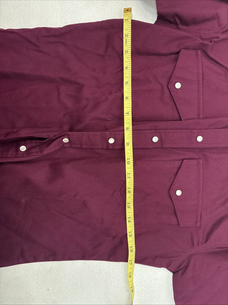 New Kids Wrangler Red Long Sleeve Pearl Snap Size Large LL-24