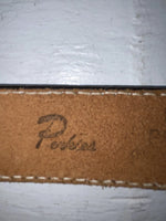 New Brown Genuine Leather Perkies Tooled 20” Belt #601 NN-89