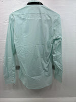New Wayne Scott Blue Long Sleeve Button Up English Shirt Small X-85