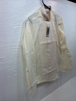 New Wayne Scott Yellow Long Sleeve Button Up English Shirt Medium X-89