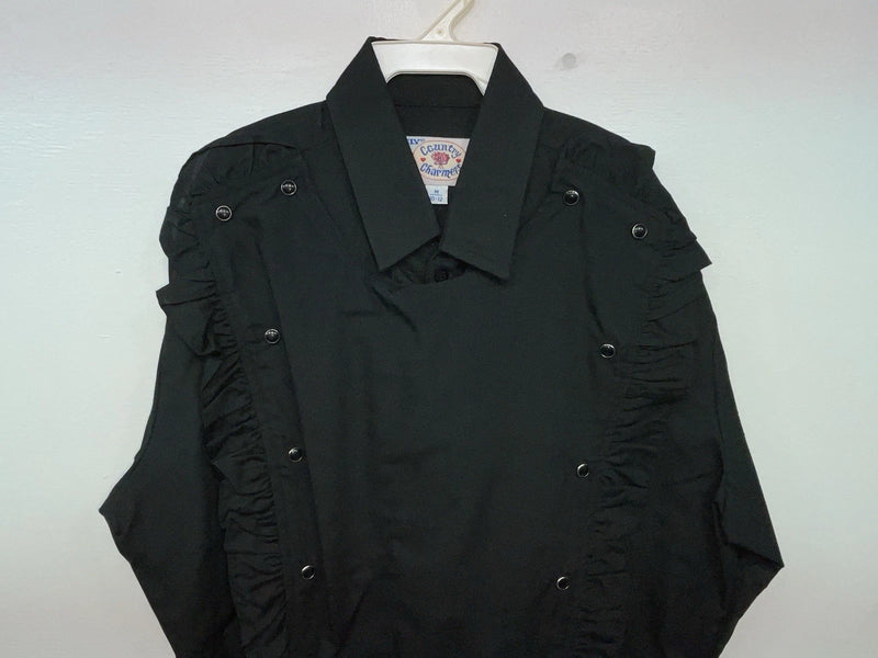 New Women’s Black Ely Country Charmer Long Sleeve Button Up Shirt M #14119 3B-35