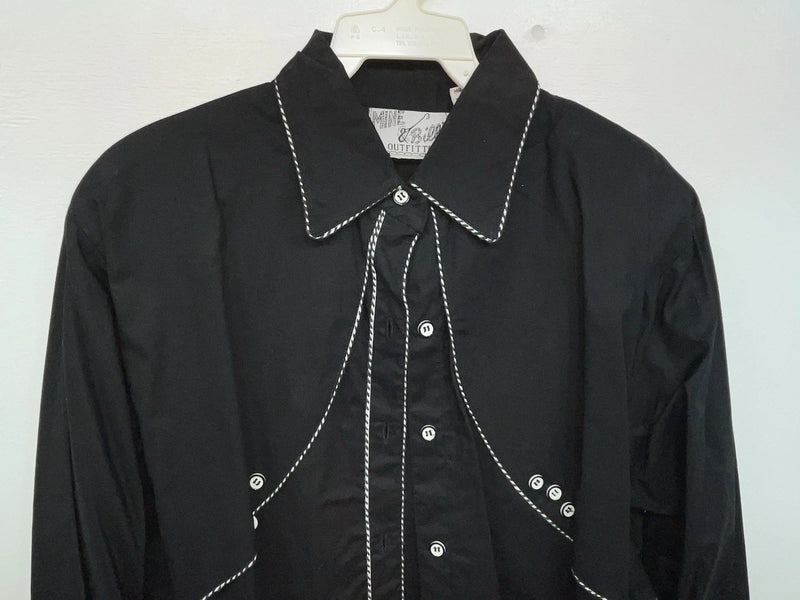 New Women’s Black Mine & Bills Outfitters Long Sleeve Button Up Shirt M 3B-28