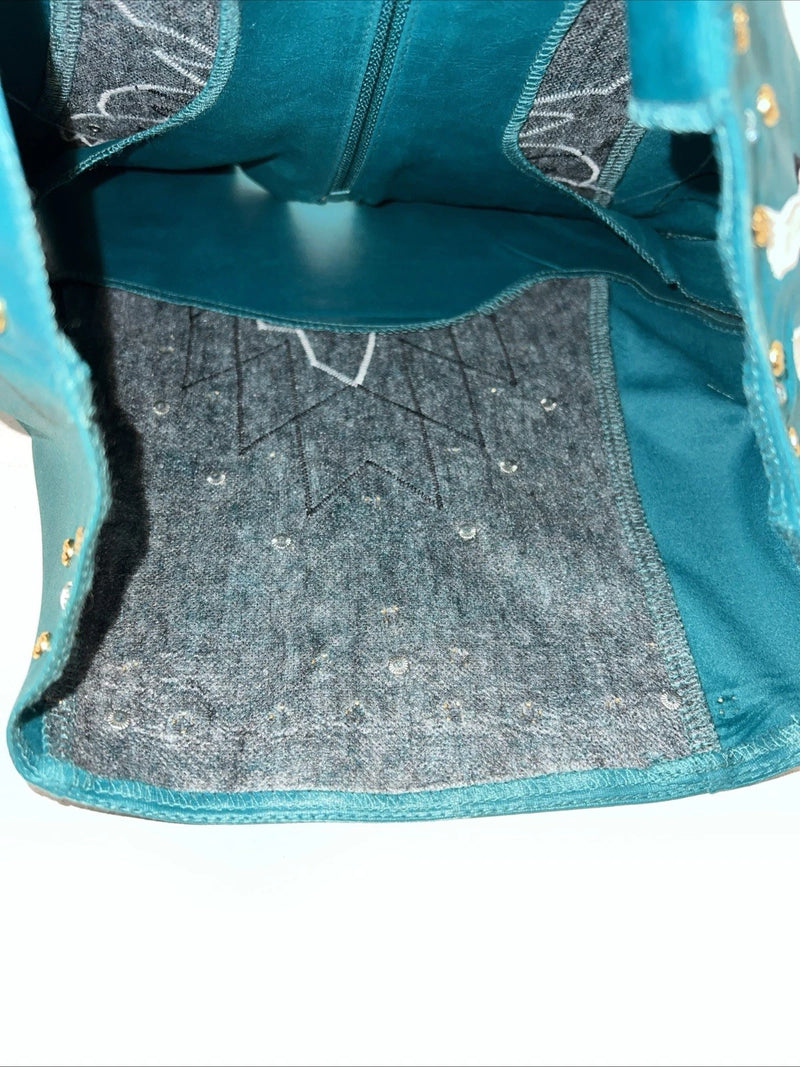 New Women’s 1849 Authentic Ranchwear Blue Horse Western Show Vest Small G-603