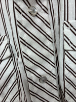 New Kids Kangaroo Brown Stripe long Sleeve Pearl Snap Size 8 DD-136