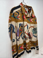 New Women’s Pioneer Wear Multicolor Design Long Sleeve Button Up Large MM-67