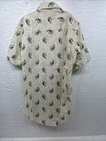 New Men’s Champion Western Yellow Floral Short Sleeve Pearl Snap Small J-74