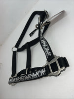 New Tough 1 Black Silver Nylon Star Full Horse Halter #50-2031 3C-7