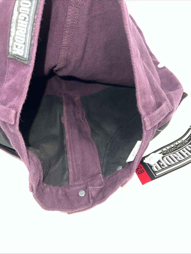 New Women’s Purple Roughrider Regular Fit Denim Jeans. 7/8x34 P-14