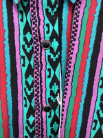 New Women’s Country Charmers Multicolor Long Sleeve Pearl Snap XL II-57