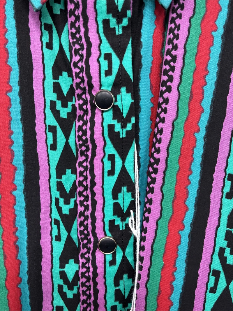 New Women’s Country Charmers Multicolor Long Sleeve Pearl Snap XL II-57