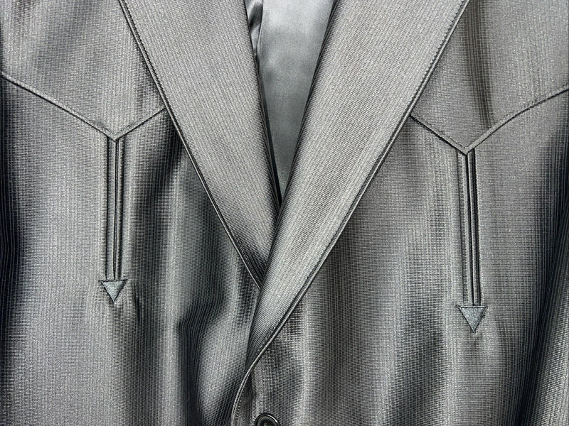New Men’s Black Circle S Long Suit Coat 46L #CC5091 WW-58