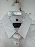 New Women’s White Horse White Long Sleeve Pearl Snap Large KK-74