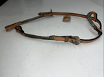 New Leather Royal King One Ear Headstall With Bronze Beads U-40