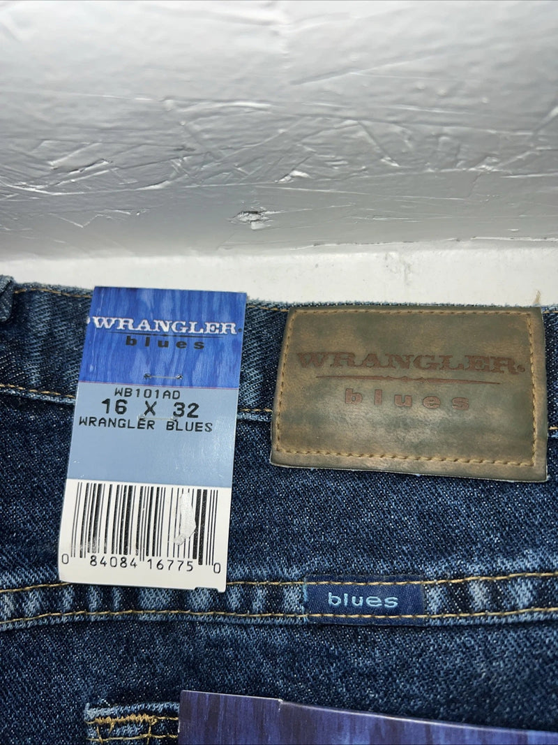 New Men’s Wrangler Blues Relaxed Fit Dress Easy Denim Jeans. 16x32 K-13