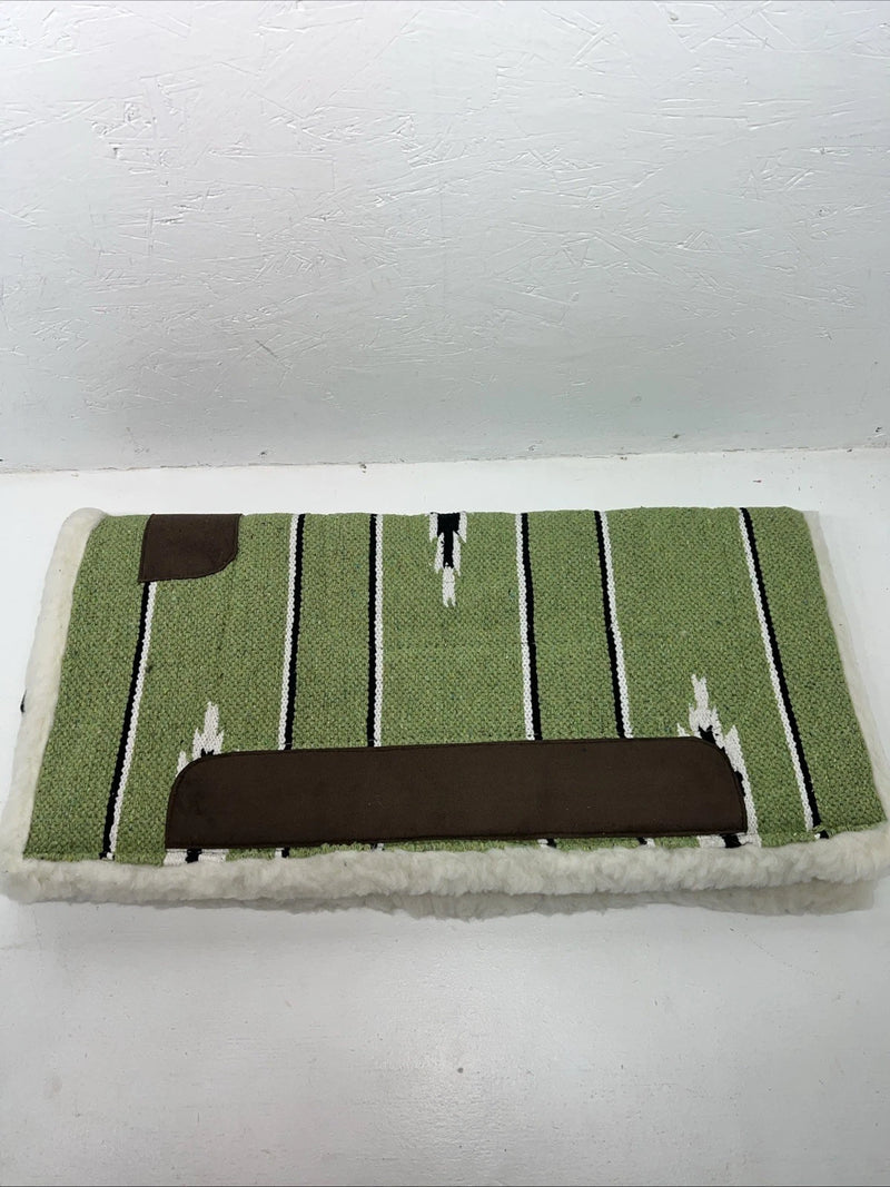 New Tough 1 Green Brown 30x30 Felt Fleece Saddle Pad #31-641 Pad-5