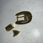 New Women’s The Leather Factory Gold 3/4in Buckle Set. 721901 A-95