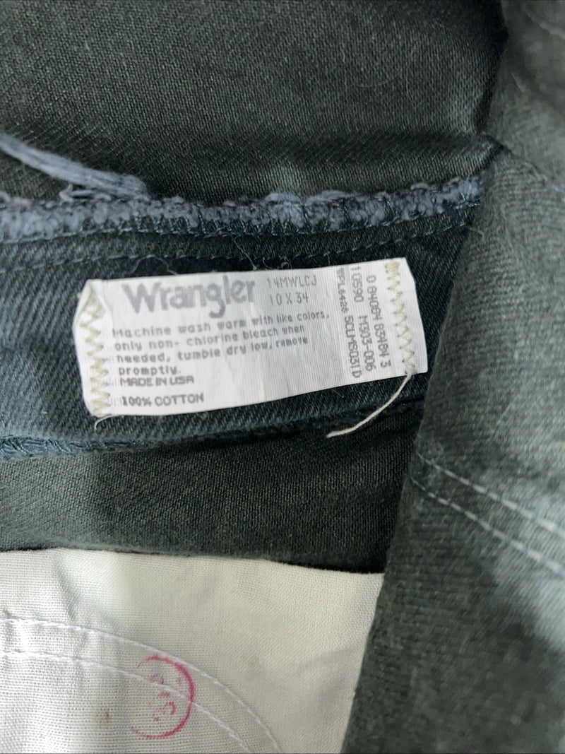 New Women’s Cowboy Cut Green Wrangler Denim Jeans. 10x34 I-7