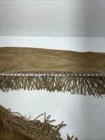 NOS Brown Show Chaps With Fringe Adjustable Waist 32” I-73
