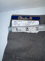 New Vintage Black Speckled Circle S Polyester Pants #CP6740 XX-113