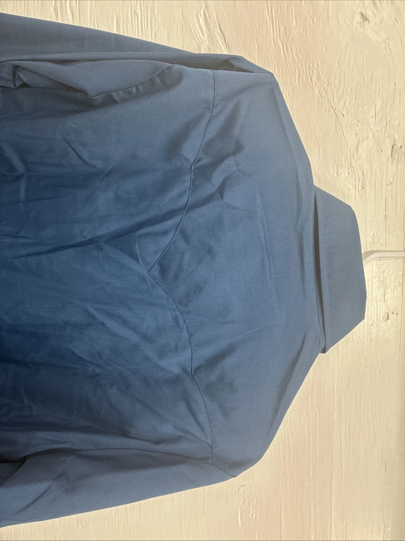 New Women’s Champion Western Blue Designed Long Sleeve Pearl Snap 16 Large T-88