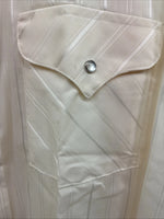 New Men’s Panhandle Slim Yellow Stripe Short Sleeve Pearl Snap 16.5 Large X-40