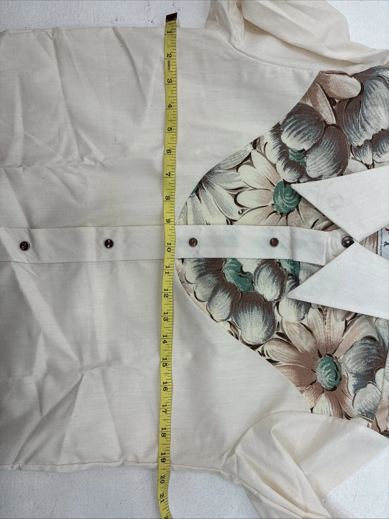 New Women’s Ten Tex Floral Long Sleeve Pearl Snap 14.5 Medium LL-13