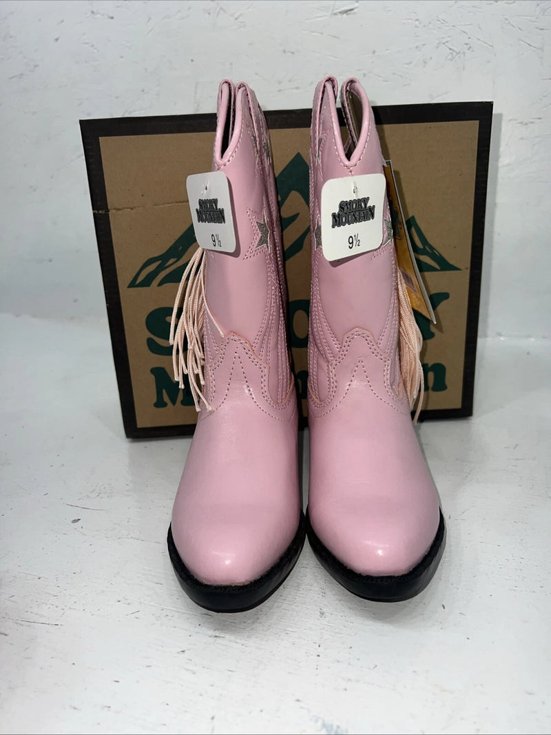 New Children’s Pink Smoky Mountain Cowboy Boots. 1164 9.5 9 1/2. 24-33