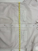New Men’s H Bar C White Stripe Long Sleeve Pearl Snap 16.5 Large AA-38