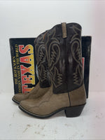 New Men’s Brown Texas Brand Cowboy Boots. 5041 10.5 10 1/2 D. 8-35