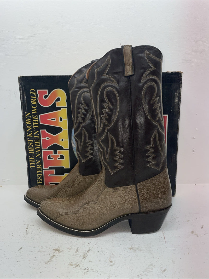 New Men’s Brown Texas Brand Cowboy Boots. 5041 10.5 10 1/2 D. 8-35