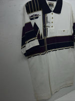 New Men’s Cumberland Outfitters Purple White Navy Polo Shirt. Medium I-50