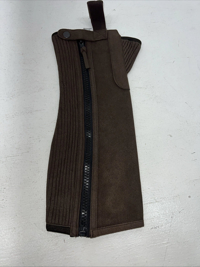 New Tough 1 Equi-Grip Synthetic Suede Half Chaps Small #63-67 H-508