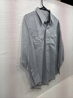 New Men’s Dee-Cee Gray Red Long Sleeve Pearl Snap 16 X 33 Large R-10